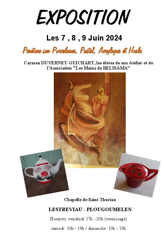 Lire la suite à propos de l’article – Exposition de peintures sur porcelaine du 7 au 9 juin 2024